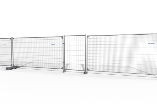 Pedestrian gate with hinge and wheel