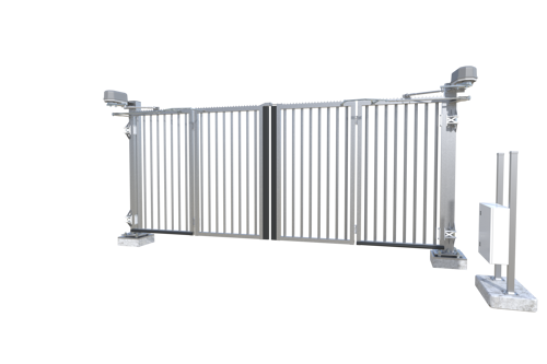 Wiki Speedgate 7x2m op voetplaat 